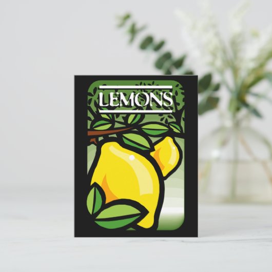 Citroenen Briefkaart (Staand voorkant)