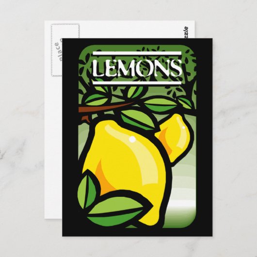 Citroenen Briefkaart (Voorkant / Achterkant)