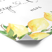 Citroenen Bruids douche bord Recept Kaarten Hier P Poster (Hoek)