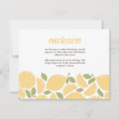 Citroenen bruids douche uitnodiging invoegen (Voorkant)