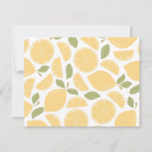 Citroenen bruids douche uitnodiging invoegen (Achterkant)