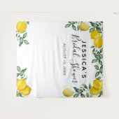 Citroenen Bruidsdouche Achtergrond Fotohokje Wandkleed (Voorkant (horizontaal))