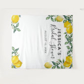 Citroenen Bruidsfeest Achtergrond Fotohokje Wandkleed (Voorkant (horizontaal))