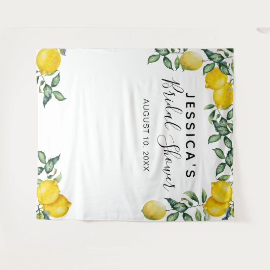 Citroenen Bruidsfeest Achtergrond Fotohokje Wandkleed (Voorkant (horizontaal))