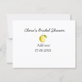 Citroenen bruidsfeest modern simpel minimalistisch briefkaart