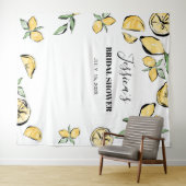 Citroenen Bruidsmeisjesfeest Achtergrond Fotohokje Wandkleed (In Situ (horizontaal))