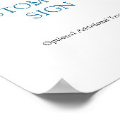 Citroenen Bruiloft Feest Custom Tekst Bord Poster (Hoek)