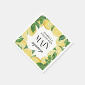 Citroenen Bruiloftsborrel Servet (Hoek)