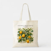 Citroenen Bruiloftsfeest favors Tote Bag (Achterkant)
