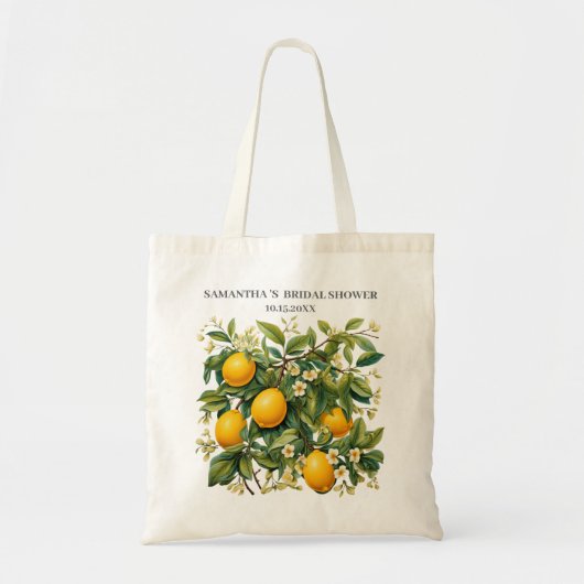 Citroenen Bruiloftsfeest favors Tote Bag (Voorkant)