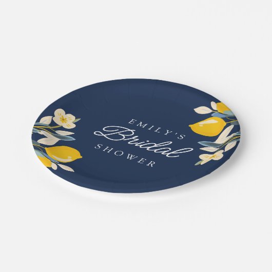 Citroenen Bruiloftsfeest Papieren Bordje (Gekanteld)