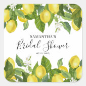 Citroenen Bruiloftsontbijt  Vierkante Sticker (Voorkant)