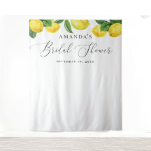 Citroenen Bruiloftsshower Achterwand | Aquarel Cit