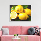 citroenen canvas afdruk (Insitu (Woonkamer))