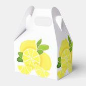 Citroenen citroenschijfjes tropisch geel fruit bedankdoosjes (Achterkant)