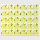 Citroenen citroenschijfjes tropisch geel fruit cadeaupapier (Vlak)