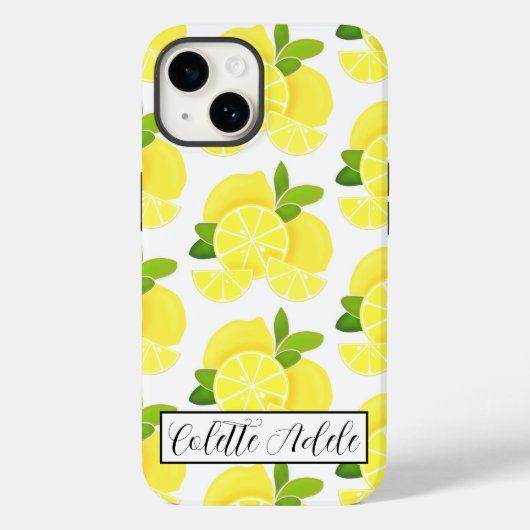 Citroenen citroenschijfjes tropisch geel fruit Case-Mate iPhone case (Achterkant)