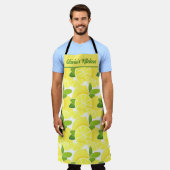 Citroenen citroenschijfjes tropisch geel fruit schort (Gedragen)