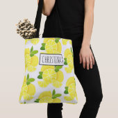 Citroenen citroenschijfjes tropisch geel fruit tote bag (Dichtbij)
