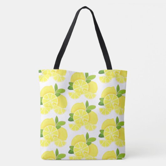 Citroenen citroenschijfjes tropisch geel fruit tote bag (Achterkant)