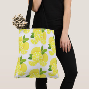 Citroenen citroenschijfjes tropisch geel fruit tote bag