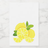 Citroenen citroenschijfjes tropisch geel fruit wijn etiket (Enkel label)