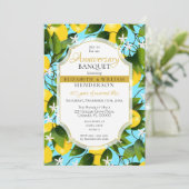 Citroenen Citrus Fruit Bloem | Trouwdag Kaart (Staand voorkant)