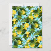 Citroenen Citrus Fruit Bloem | Trouwdag Kaart (Achterkant)