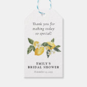 Citroenen Citrus Hoofdklem Bruiloftsborrel Cadeaulabel (Voorkant)