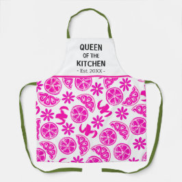 citroenen citrus limonade chef-kok roze schort