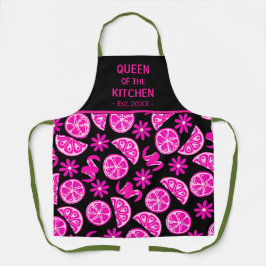 citroenen citrus limonade chef-kok roze schort