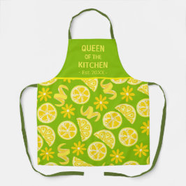 citroenen citrus limonade chef schattig geel groen schort