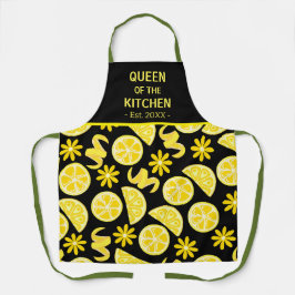 citroenen citrus limonade chef schattig geel zwart schort