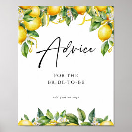 Citroenen Citrus vrijgezellenfeest Advies Poster