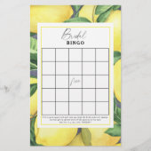 Citroenen Citrus - Vrijgezellenfeest bingo spel (Voorkant)