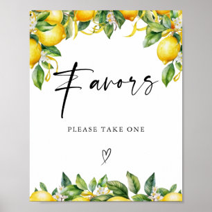 Citroenen Citrus vrijgezellenfeest Favors Poster