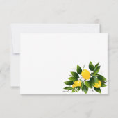 Citroenen Citrusfruit Bloemrijke Feest RSVP Kaartje (Achterkant)