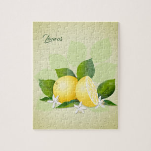 Citroenen citrusfruit botanisch legpuzzel