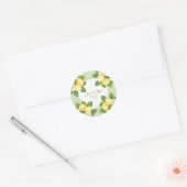 Citroenen citrusfruit botanisch ronde sticker (Envelop)