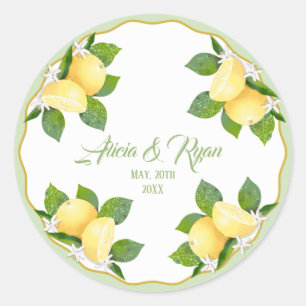 Citroenen citrusfruit botanisch ronde sticker