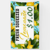 Citroenen Citrusfruit Limonade Kraam Spandoek (Verticaal)