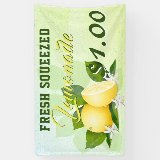 Citroenen Citrusfruit limonade stand Spandoek (Verticaal)