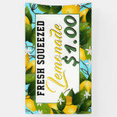 Citroenen Citrusfruit limonade stand Spandoek (Verticaal)