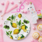 Citroenen, citrusvruchten, mediterrane kunst papieren bordje (Feest)