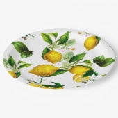Citroenen, citrusvruchten, mediterrane kunst papieren bordje (Gekanteld)
