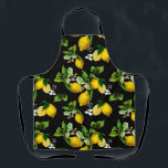 Citroenen, citrusvruchten, mediterrane kunst schort<br><div class="desc">Mediterraan patroon met de soort Amalfi</div>