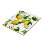 Citroenen, citrusvruchten, rond papier voor de med tegeltje (Zijkant)