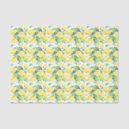 Citroenen Damask Pattern Tissuepapier