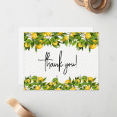 Citroenen dank u notitiekaartje (Voorkant / Achterkant in situ)