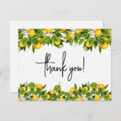 Citroenen dank u notitiekaartje (Voorkant / Achterkant)